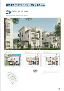 Biệt thự đơn lập 15x20m